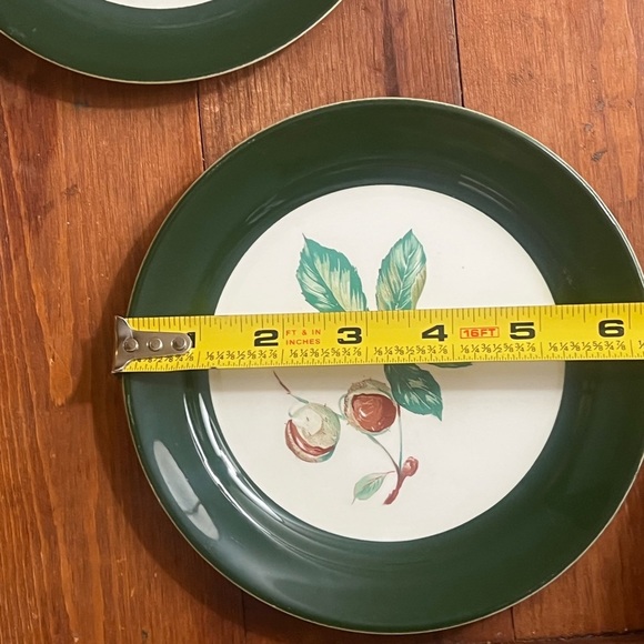 Vintage Green Botanical cake plat Set 5 - Picture 4 of 5